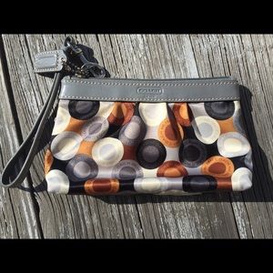 Coach Zippered Wristlet Multicolored